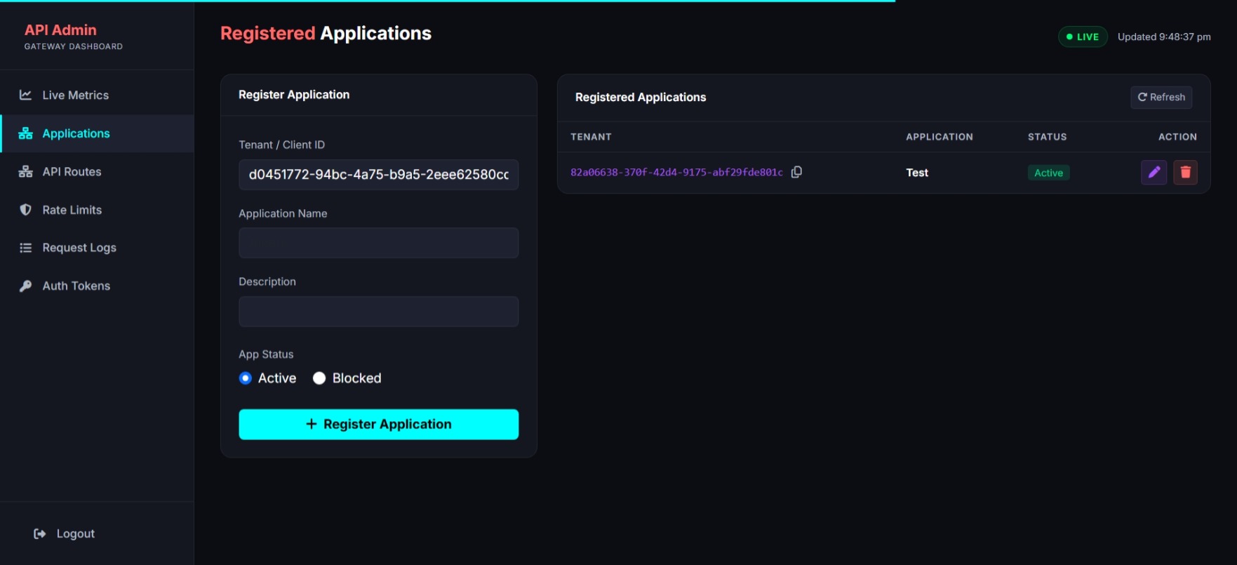Application Registration